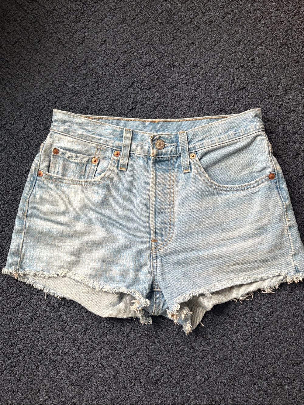 LEVI’s Light Blue Denim Cutoff Shorts - Classic High-Rise Style